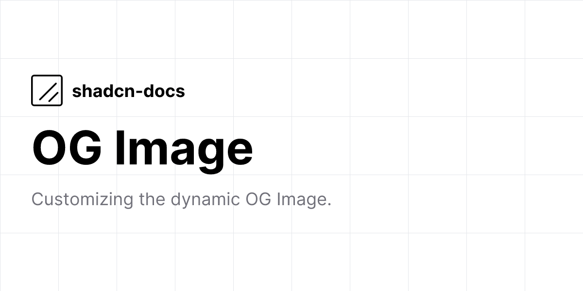 Shadcn Docs OG Image Preview
